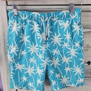 Green Palm Tree Swim Shorts